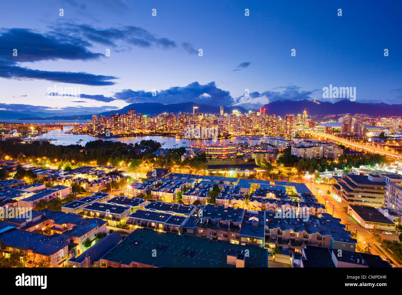 Aerial view downtown vancouver city hi-res stock photography and images ...