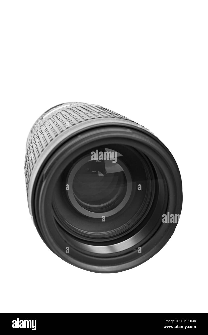 Camera lens isolated on white Stock Photo Alamy