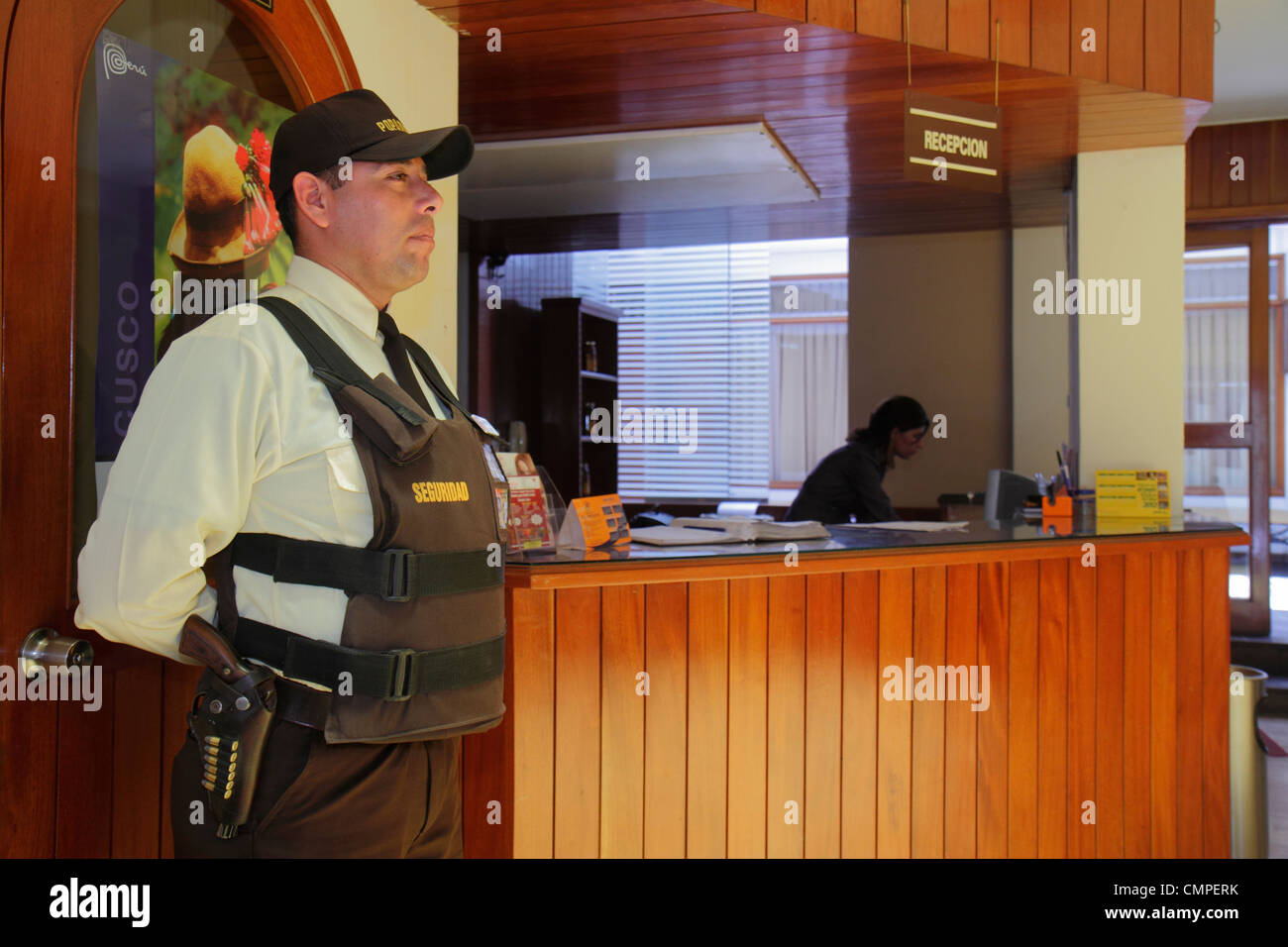 Hispanic Security Guard In Front Stock Photos Hispanic Security