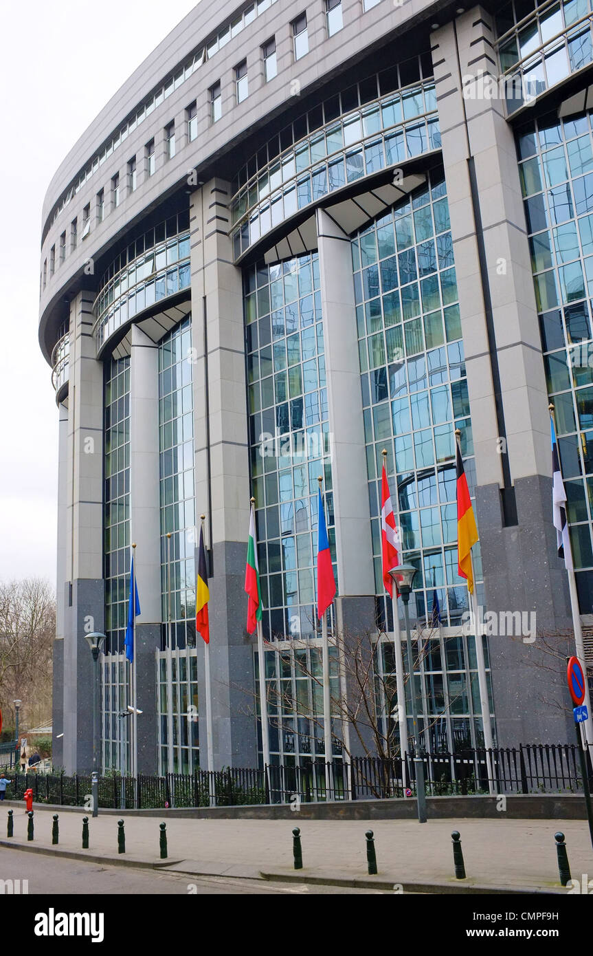The European Parliament Building, Brussels, Belgium. Stock Photo