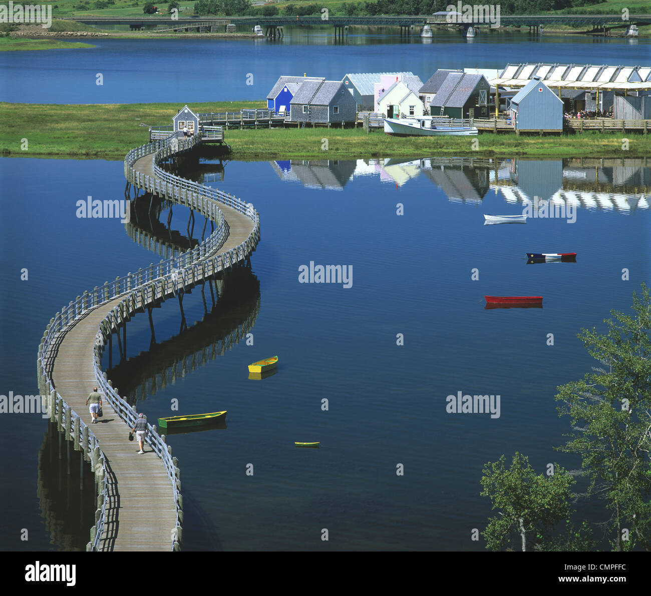 Boardwalk over Bouctouche River, Pays de la Sagouine Village