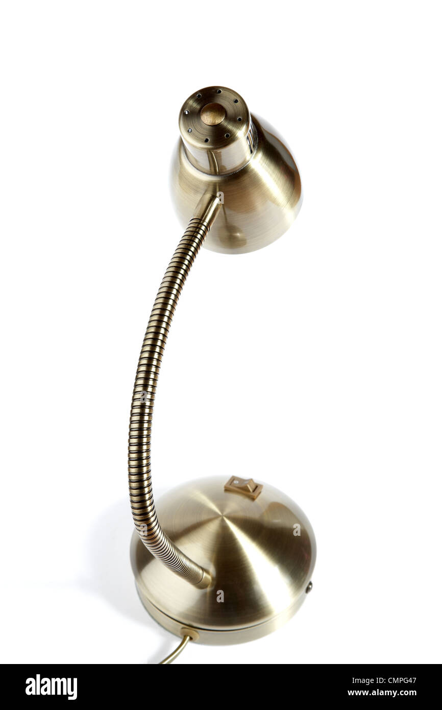 Metallic desk lamp,isolated object on white background Stock Photo Alamy