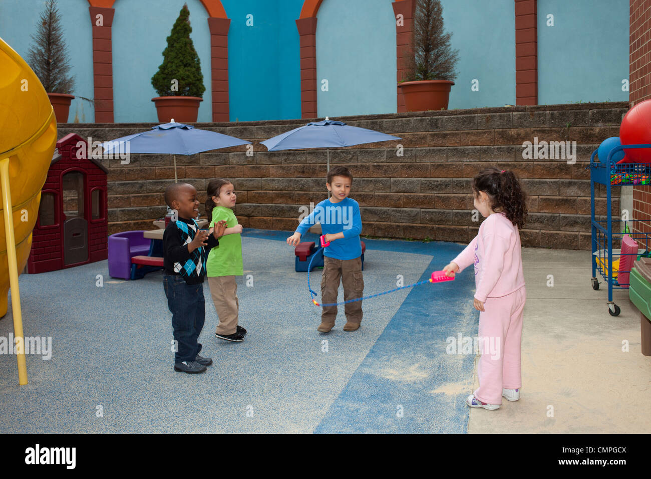 Children jumping rope school hires stock photography and images Alamy