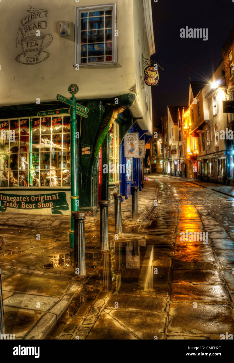 Stonegate, York at night Stock Photo Alamy