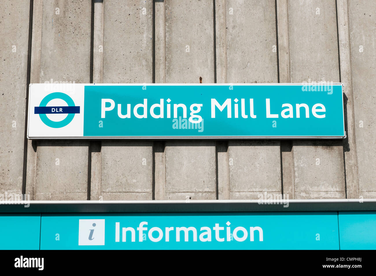 LONDON, UK MARCH 24 Docklands Light Railway station Pudding Mill