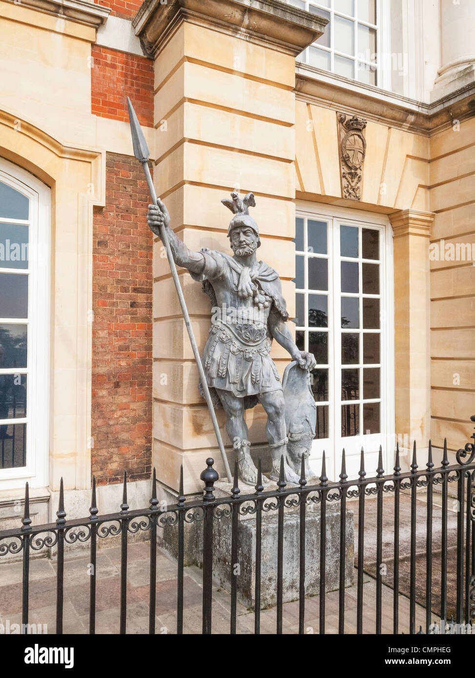 statue of Roman centurion soldier at Hampton Court Palace, Richmond on Thames, London, England, UK Stock Photo