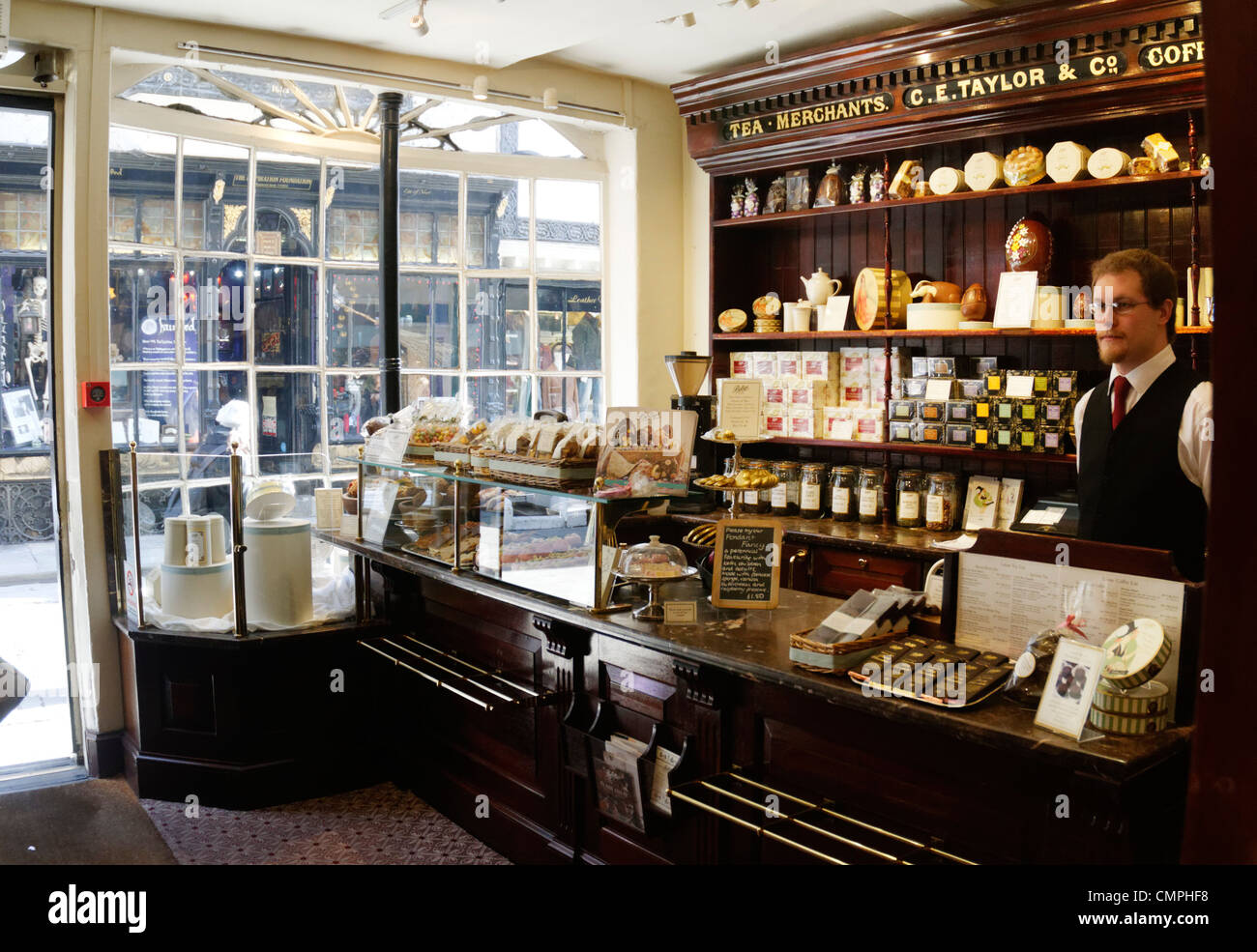 Inside Bettys Tea Rooms shop in Stonegate, York, UK Stock Photo