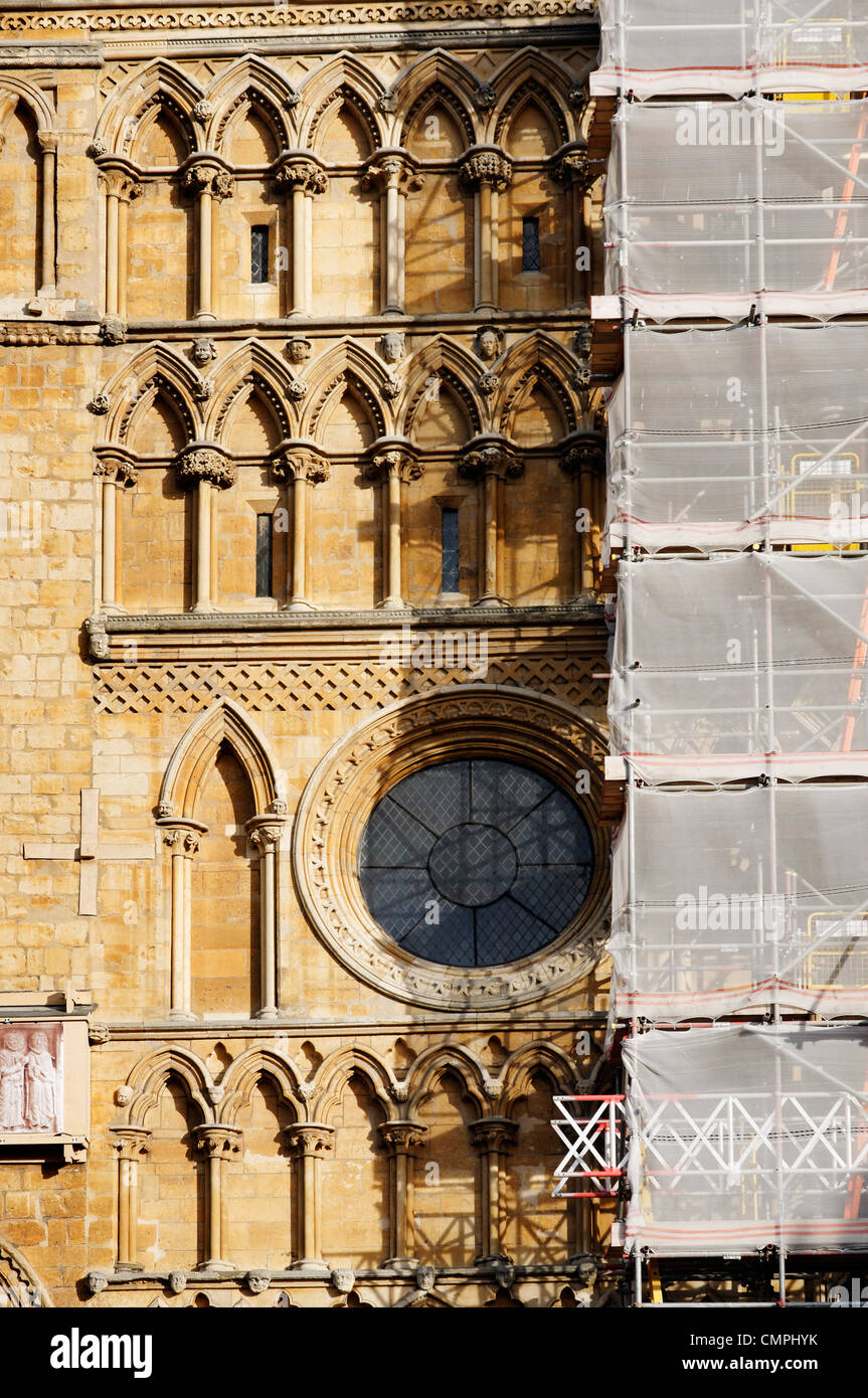 Lincoln Cathedral under restoration, Lincoln UK Stock Photo