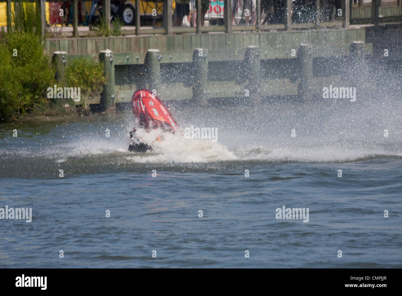 Jet ski stunt demonstration at Market Commons in Myrtle Beach South