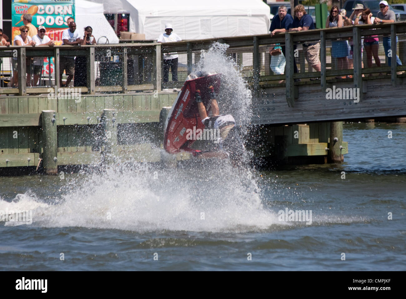 Jet ski stunt demonstration at Market Commons in Myrtle Beach South
