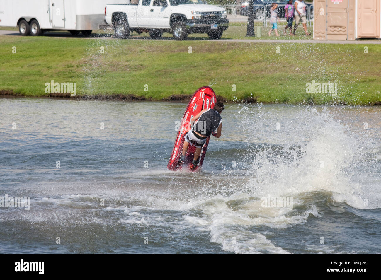 Jet ski stunt demonstration at Market Commons in Myrtle Beach South