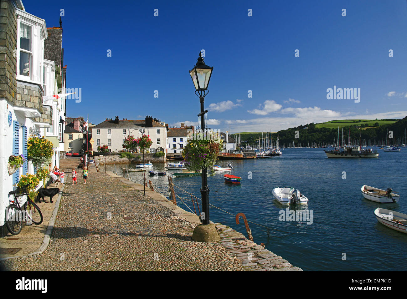 The colourful and historic waterfront properties at Bayards Cove, Dartmouth, Devon, England, UK
