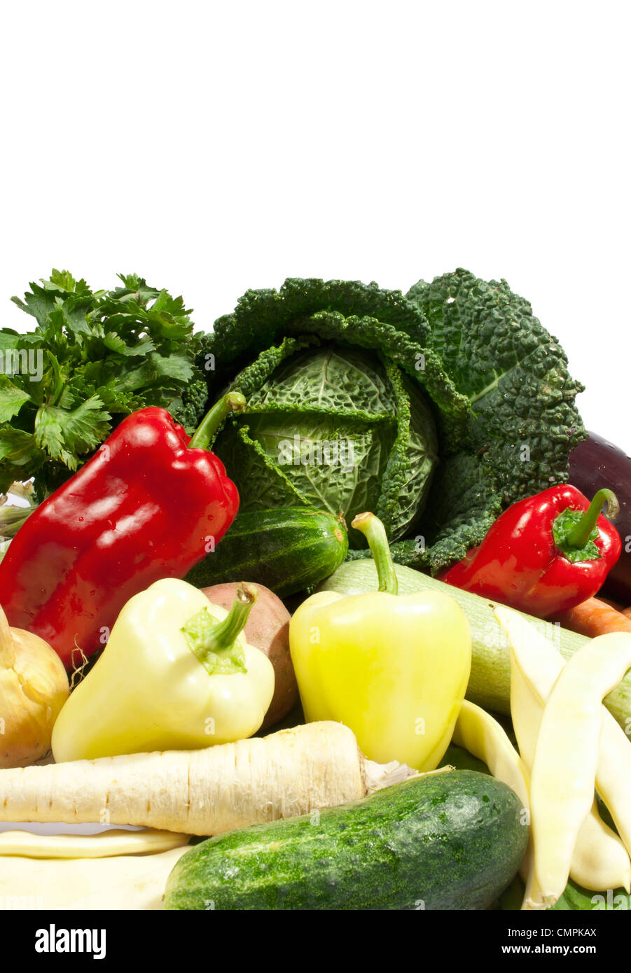 Fresh vegetables isolated on white background Stock Photo - Alamy
