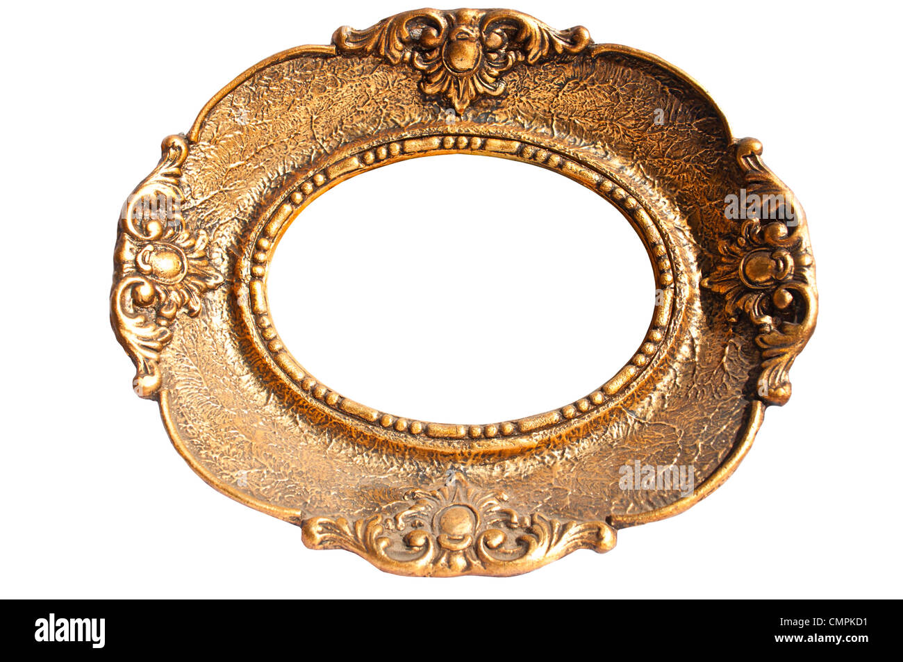 Decorative golden frame isolated on white Stock Photo - Alamy
