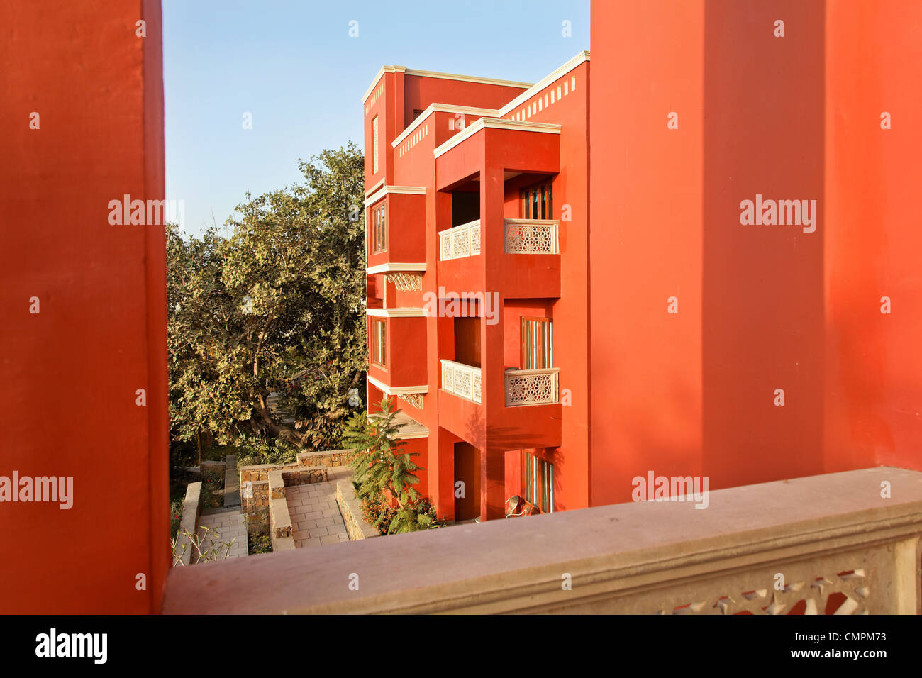 Picture of generic view from a balcony of Rajasthan concrete apartment block ...