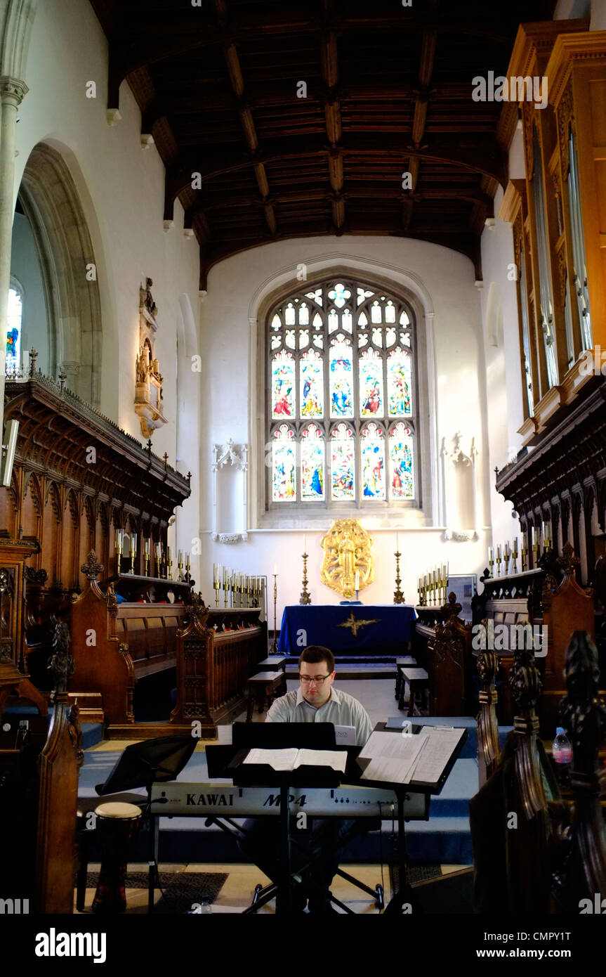 Church Organist in Cambridge Stock Photo Alamy