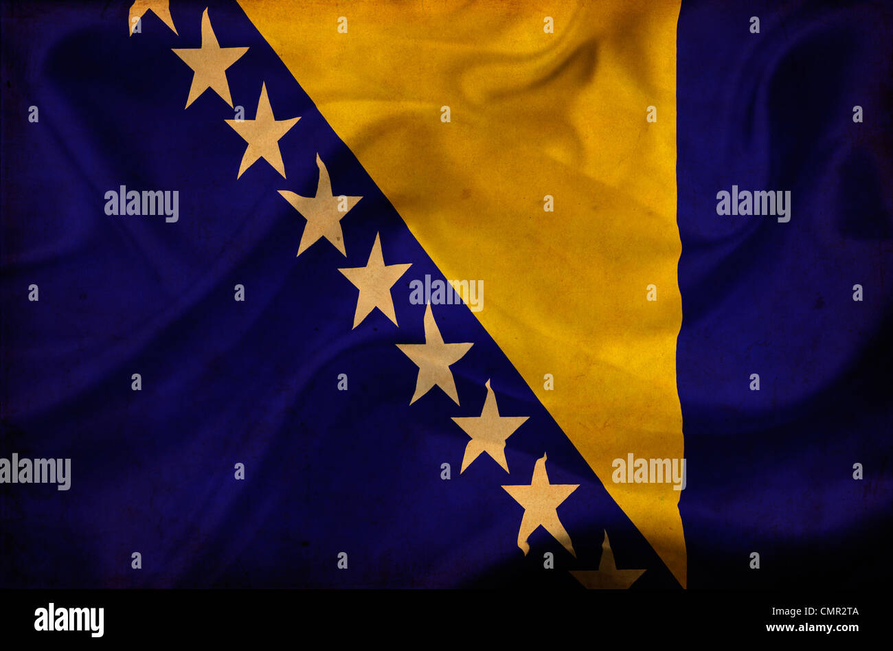Bosnia and Herzegovina waving flag Stock Photo - Alamy