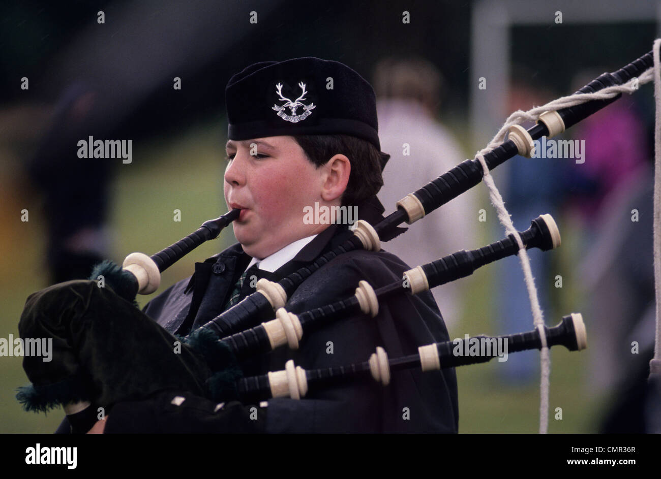 bag pipe player Stock Photo Alamy