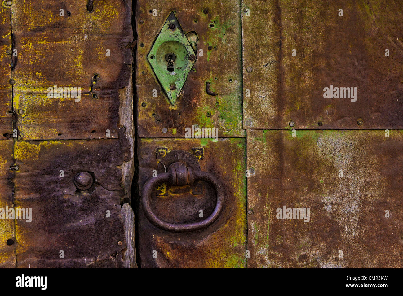 rusty iron gate entry Stock Photo - Alamy