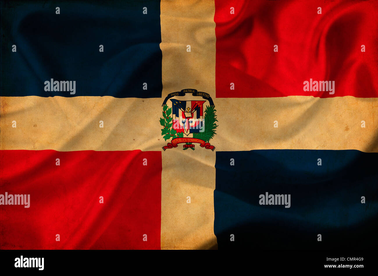 Dominican Republic waving flag Stock Photo Alamy