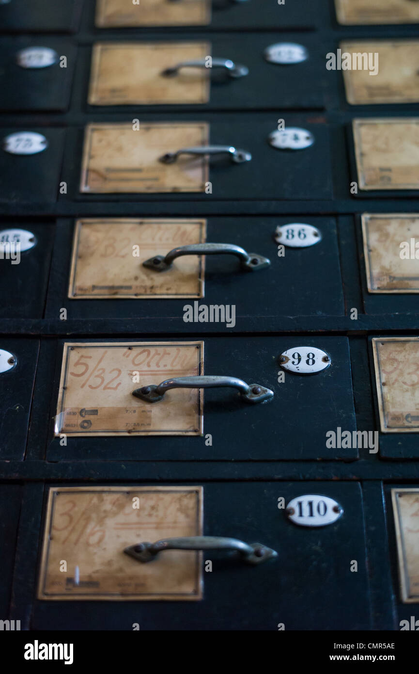 Old numbered Italian storage draws inside an old apartment - Turin ...