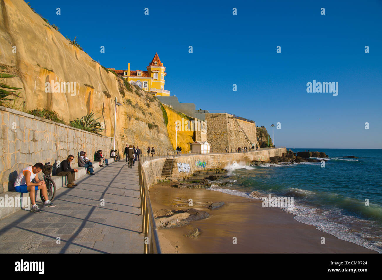 Paredao the seaside promenade Estoril coastal resort near Lisbon Portugal Europe Stock Photo