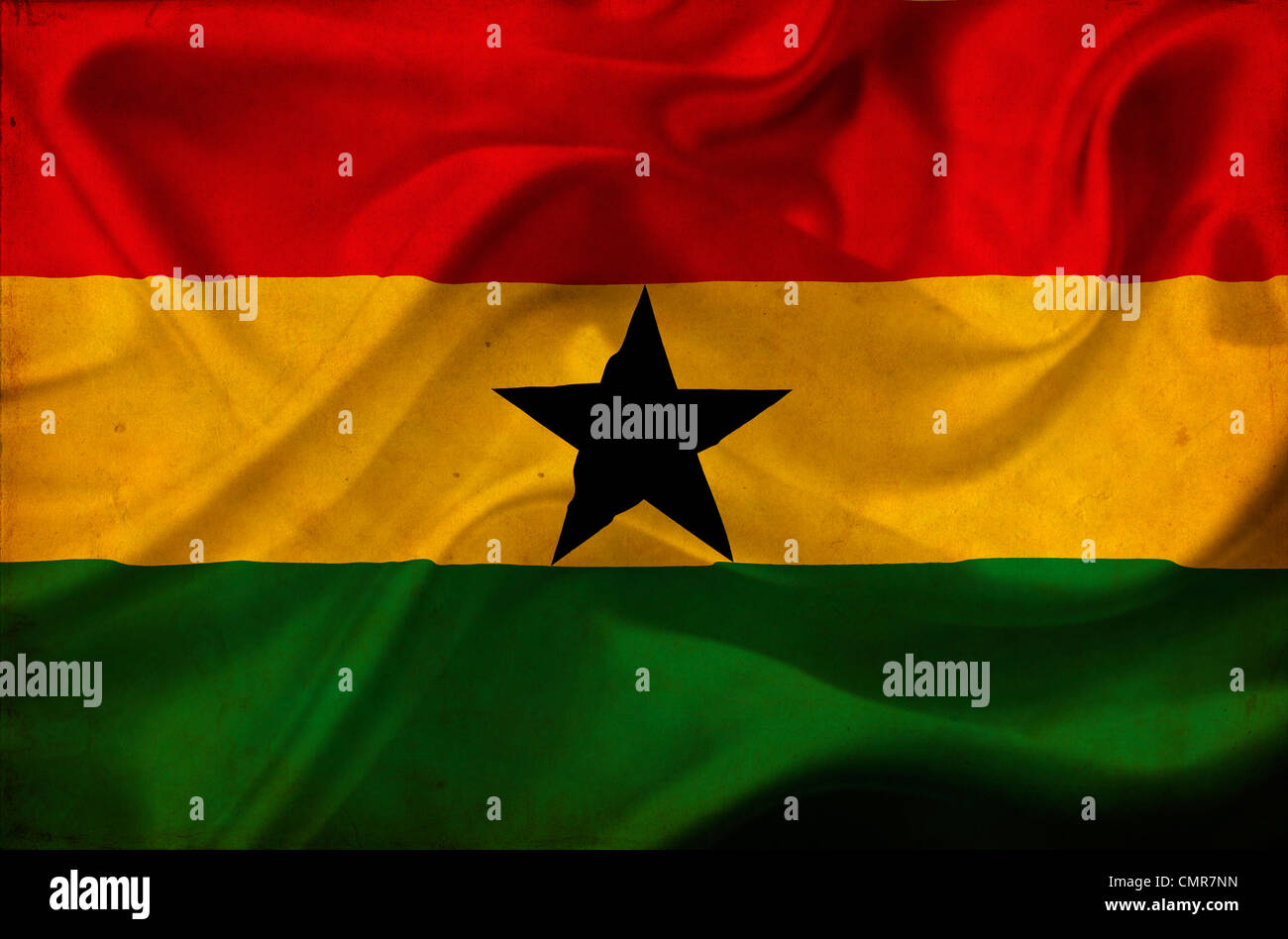 Ghana waving flag Stock Photo - Alamy