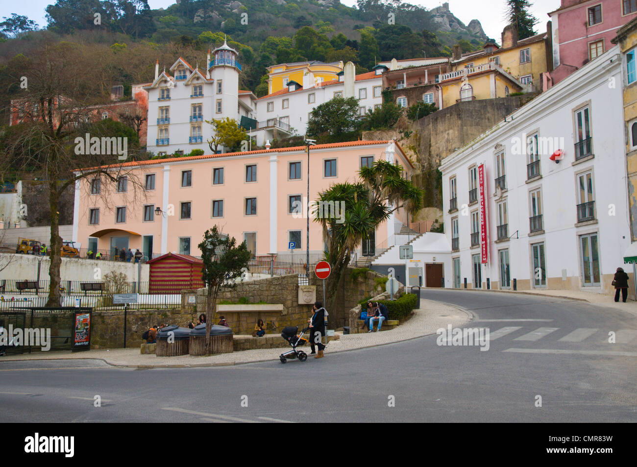 Volta do Duche street in front of Museu do Brinquedo the toy museum Sintra  Portugal Europe Stock Photo - Alamy
