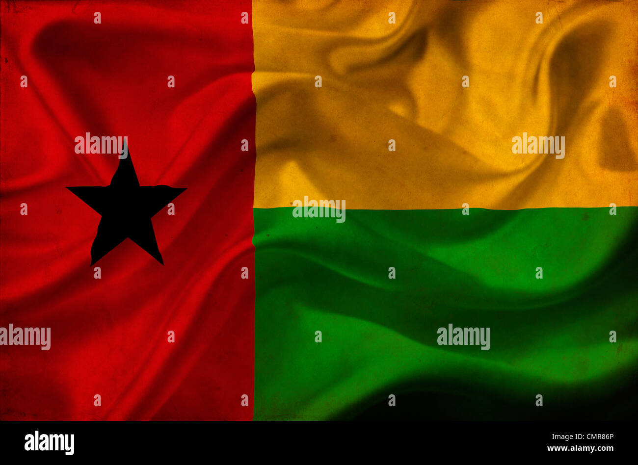 Guinea Bissau waving flag Stock Photo