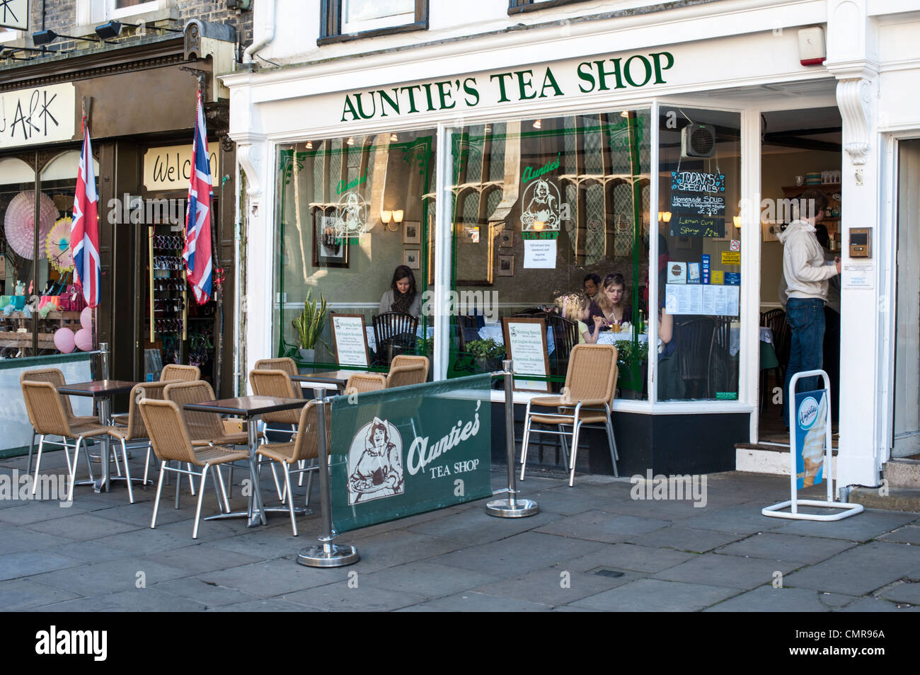 Auntie's Tea Shop St Marys Passage, Cambridge UK Stock Photo Alamy