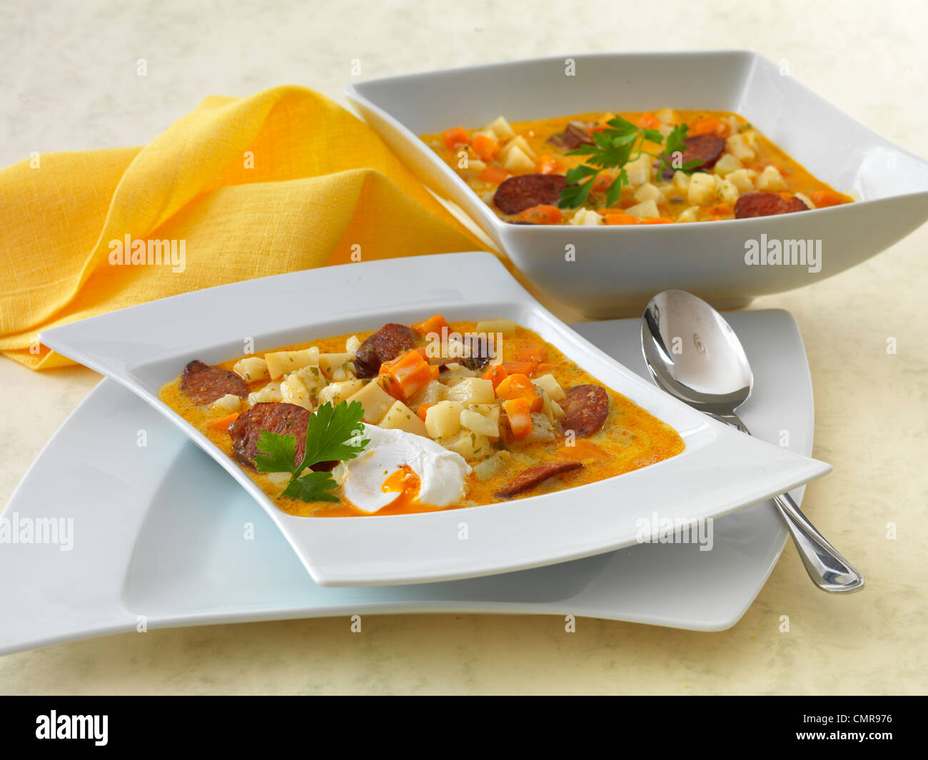 sausage soup from Csokako Stock Photo