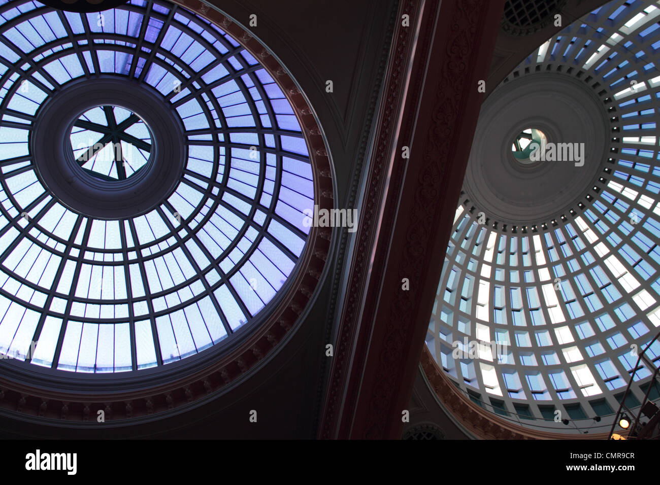 Glass domes of Manchester Royal Exchange Theater. Stock Photo