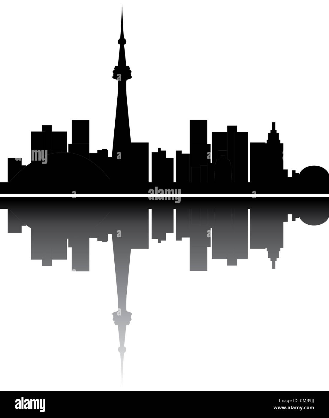 toronto canadian skyline in black and white Stock Photo - Alamy
