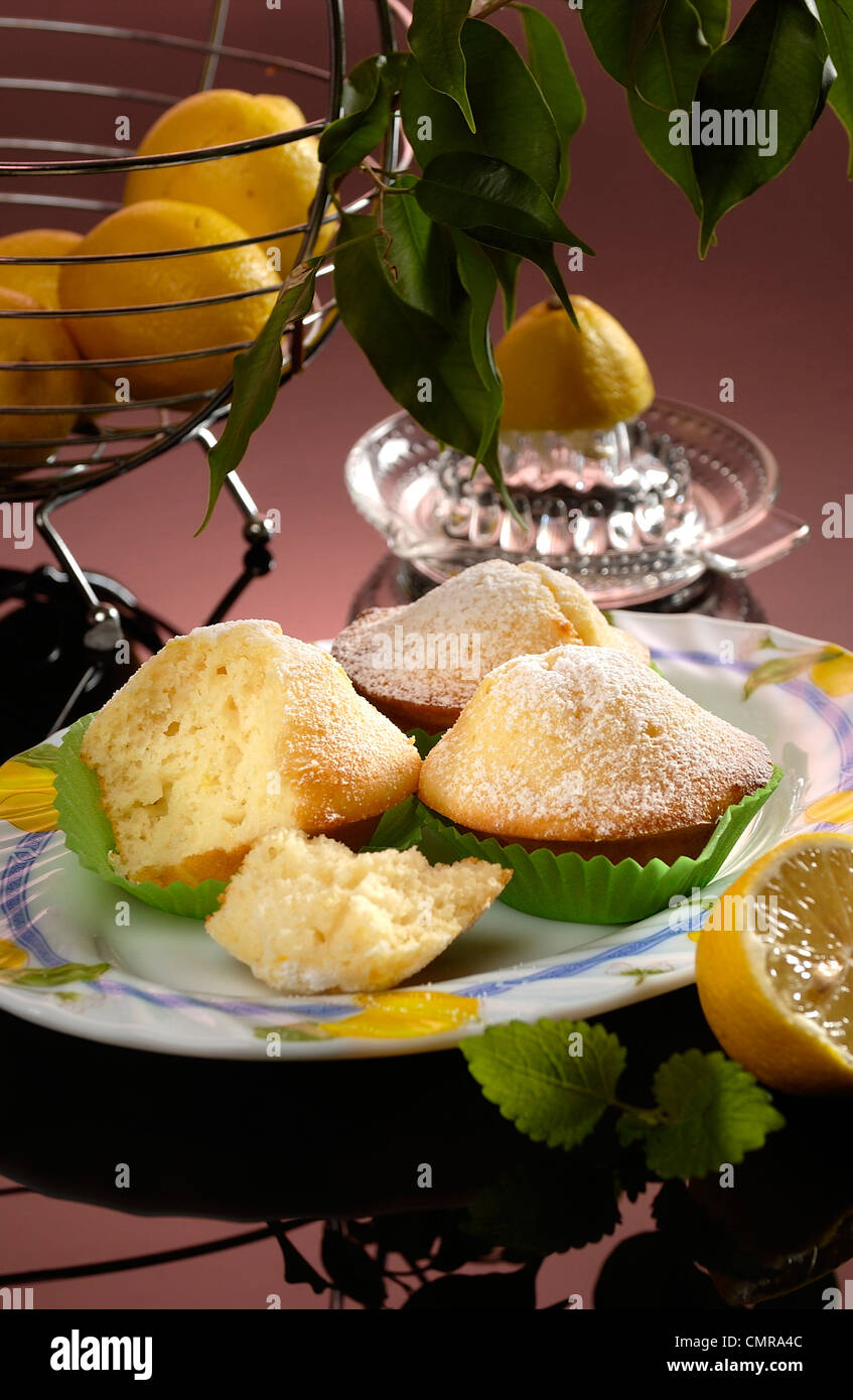 Muffins with lemon Stock Photo