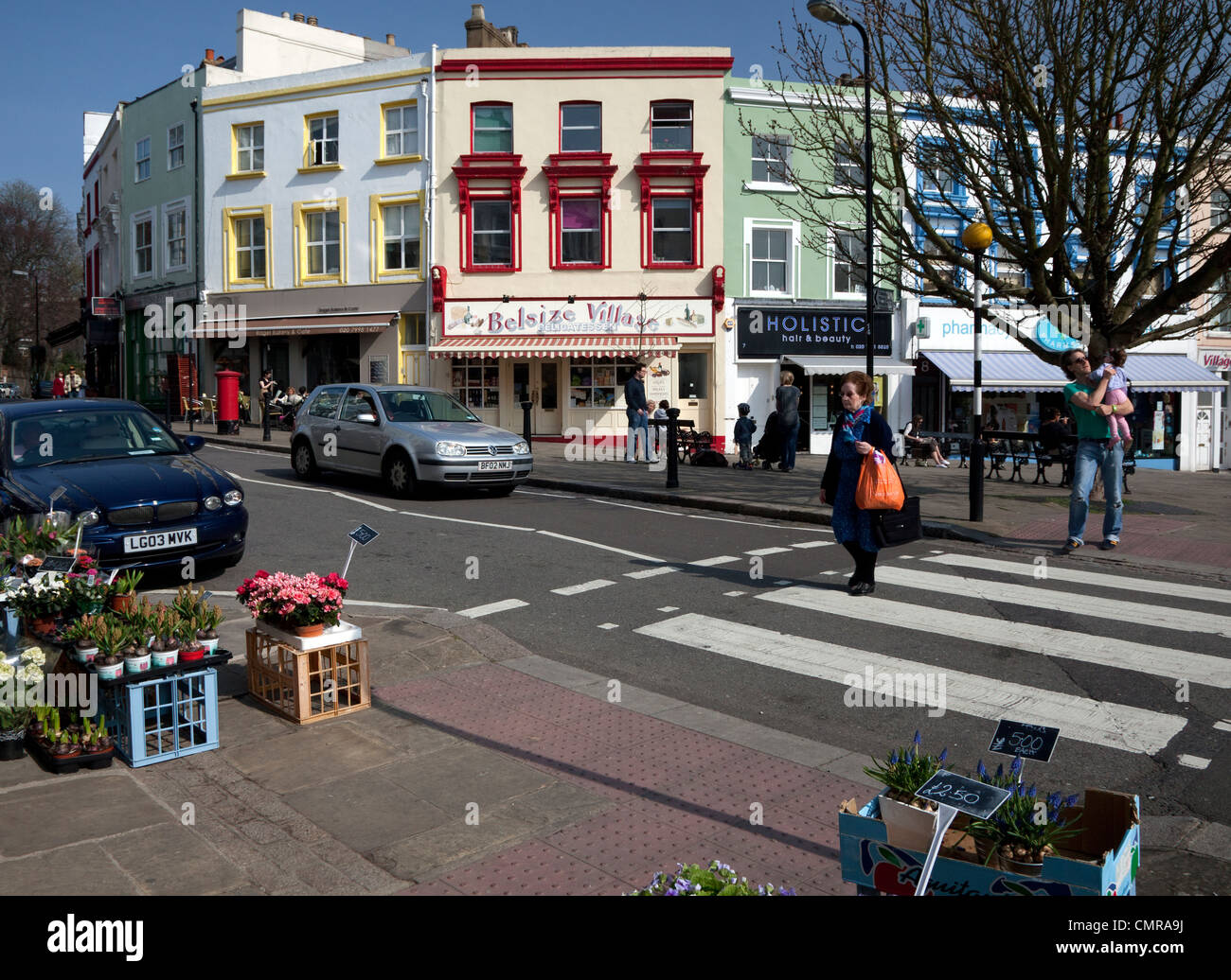 Belsize Village, Hampstead, London Stock Photo