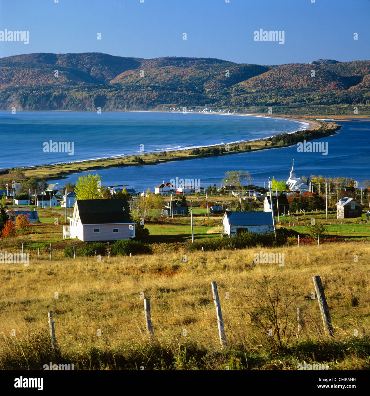 Barachois Village in fall, Gaspe Peninsula, Quebec Stock Photo Alamy