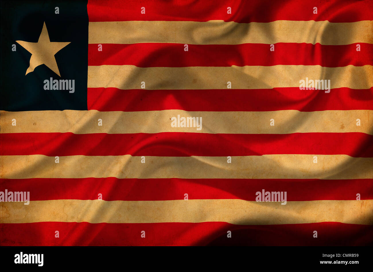 Liberia waving flag Stock Photo - Alamy