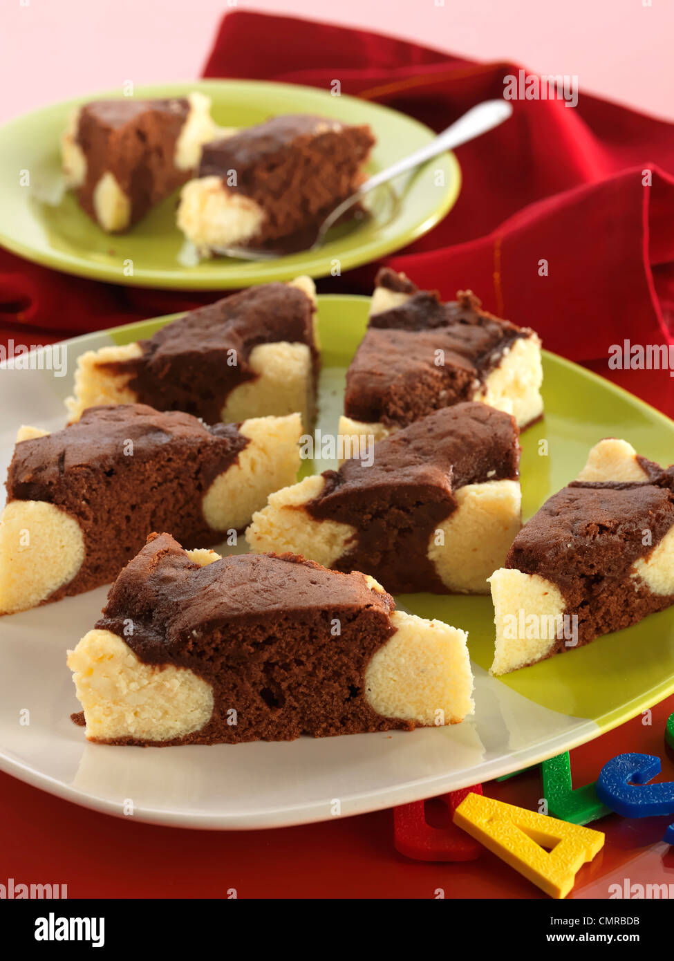 Chocolate sponge Stock Photo