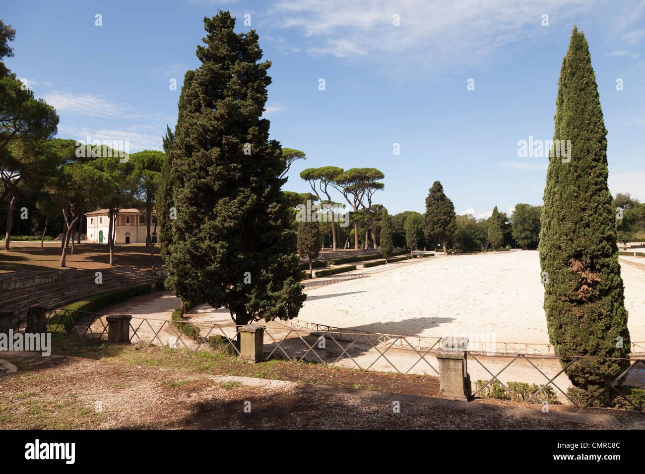 Piazza di Siena in borghese gardens in Rome Stock Photo