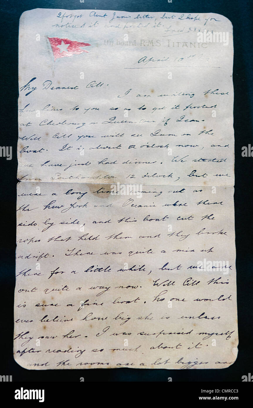 Rms titanic 1912 passenger hi-res stock photography and images - Alamy