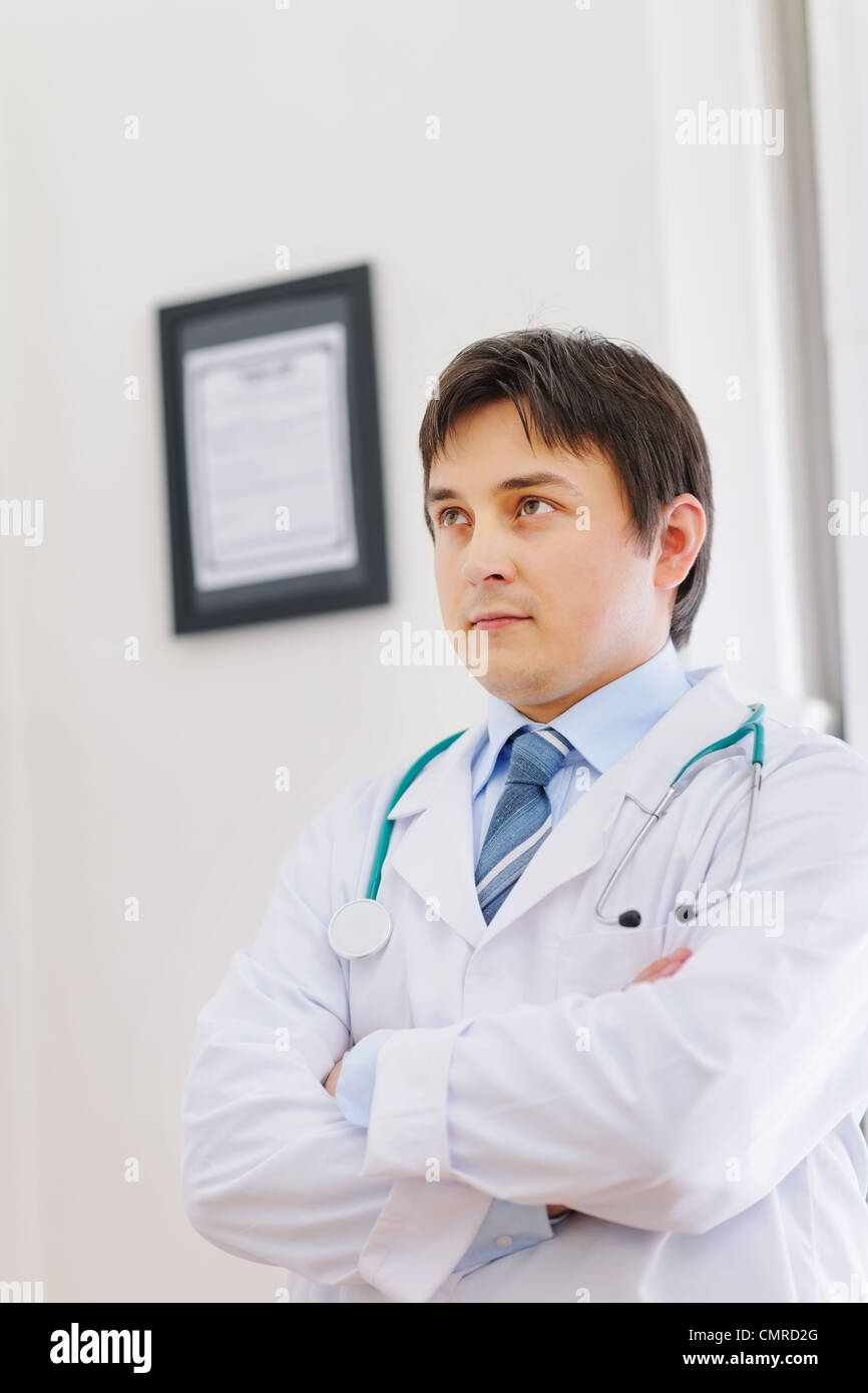 Portrait of thoughtful male medical doctor Stock Photo Alamy