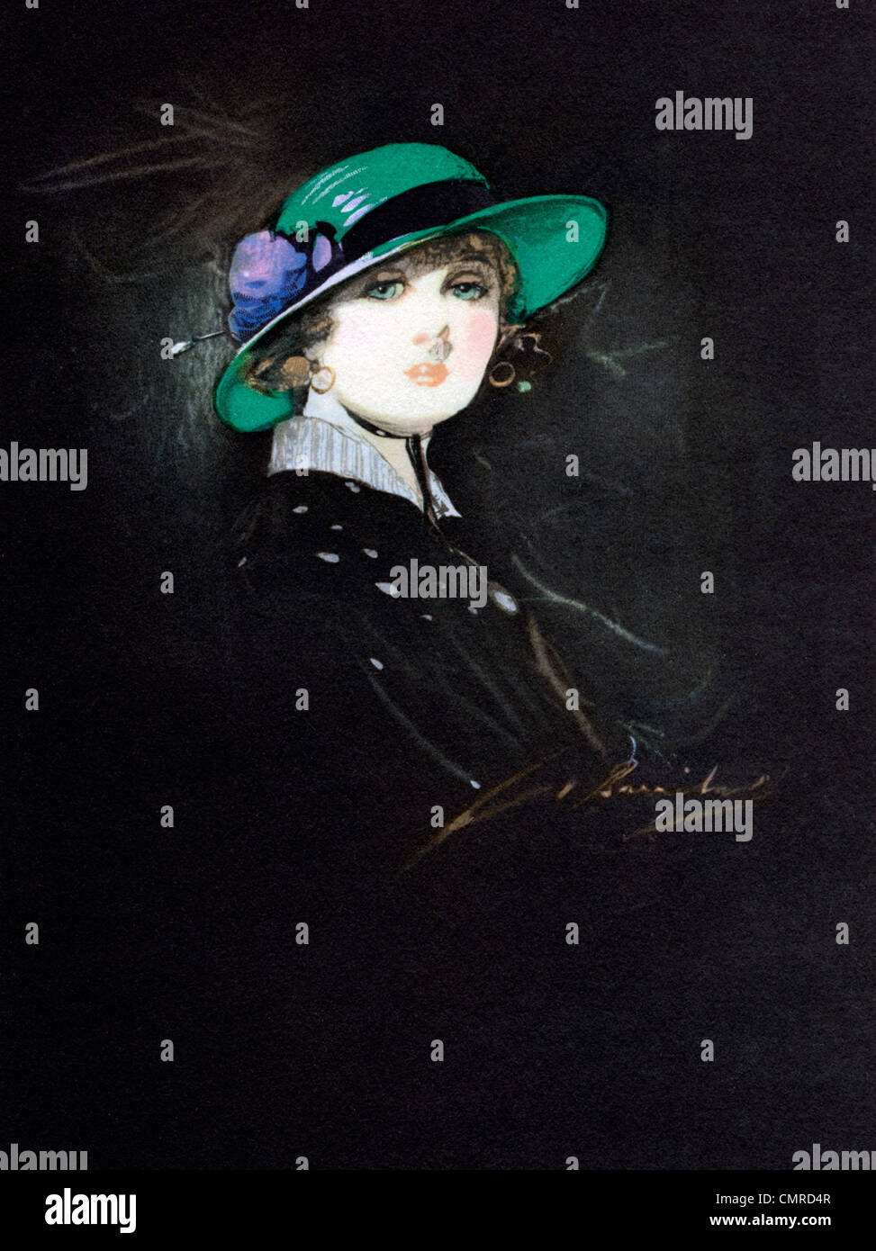 1920s flapper girl illustration hi-res stock photography and images - Alamy