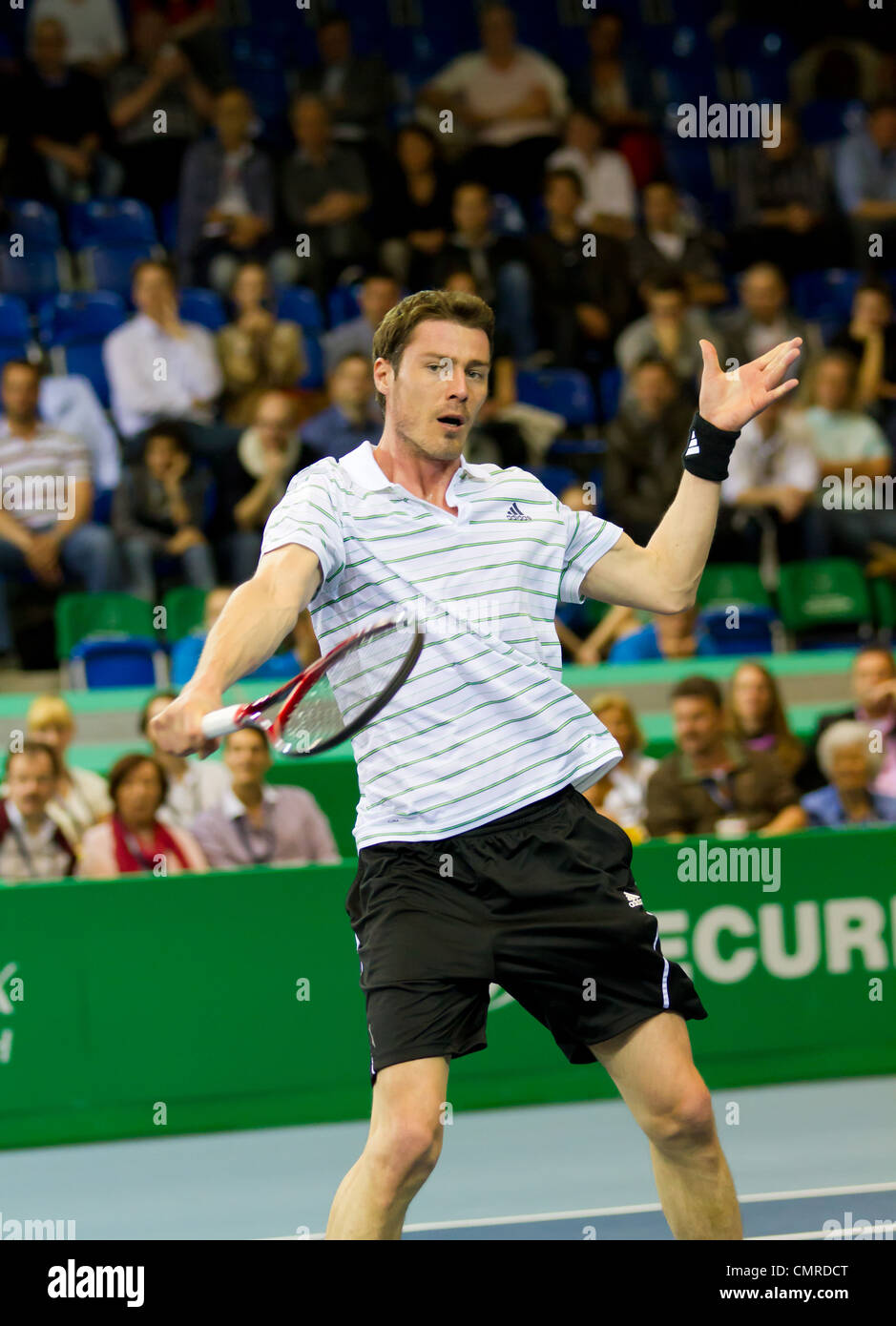 Marat Safin plays tennis for 3rd place at BNP Paribas Open Champions Tour against Mark Philippoussis in Zurich, SUI Stock Photo
