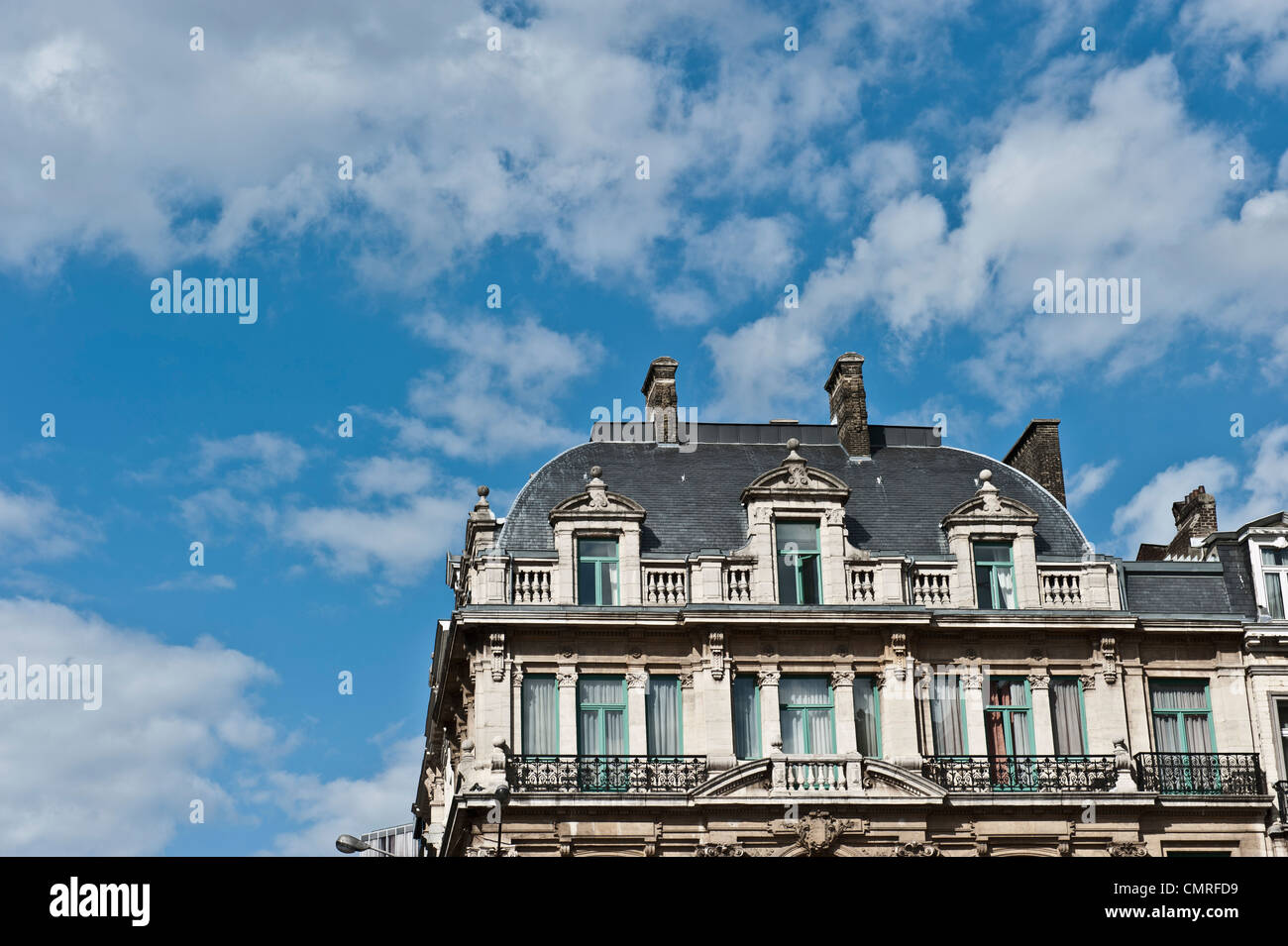 Traditional apartments in Brussels Stock Photo Alamy