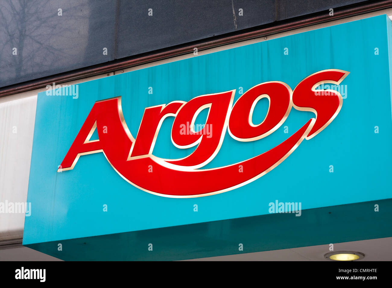 Shop sign of British catalogue retailer, Argos. United Kingdom Stock