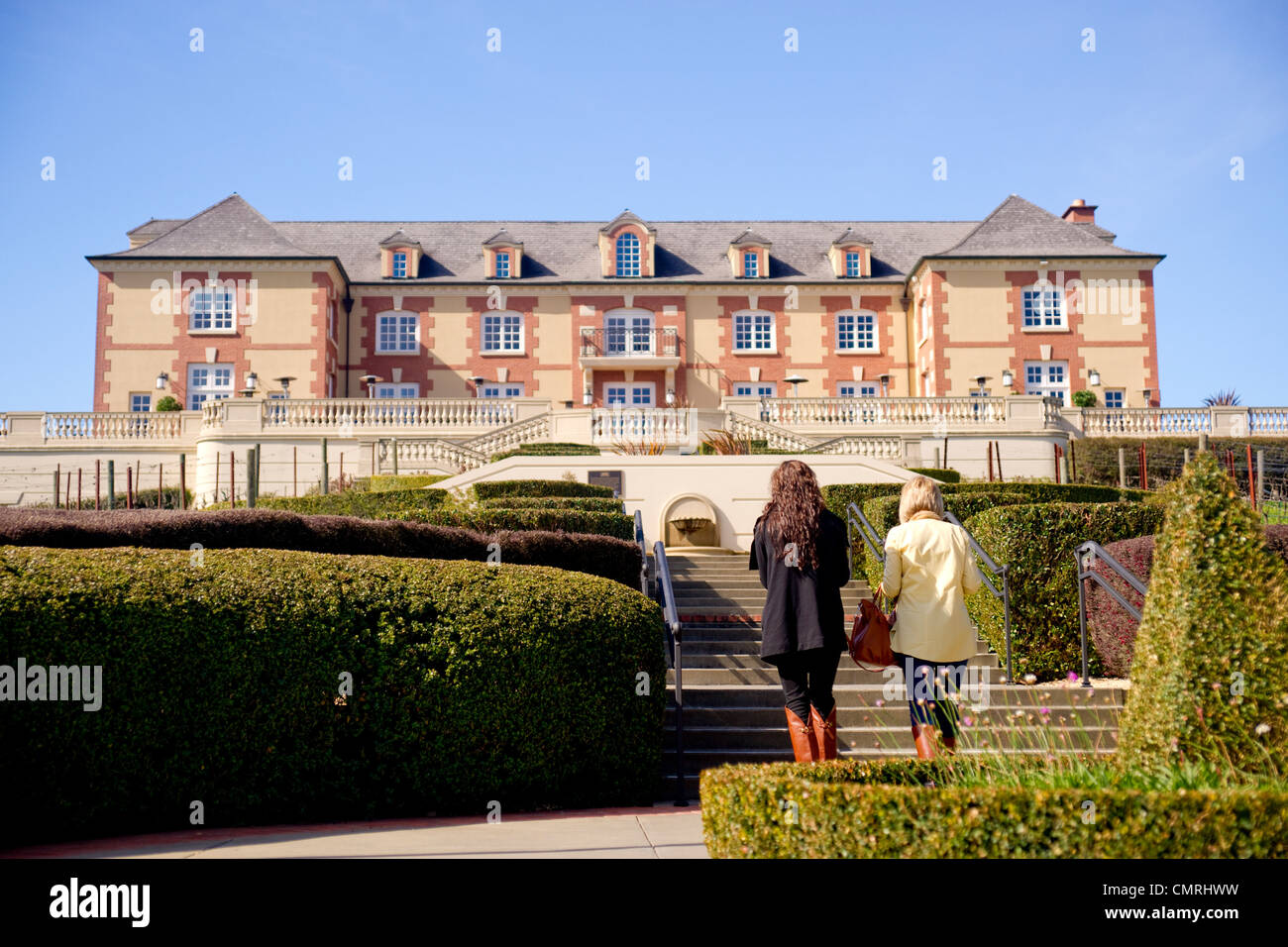 ; domaine carneros winery, champagne vines ; building Stock Photo