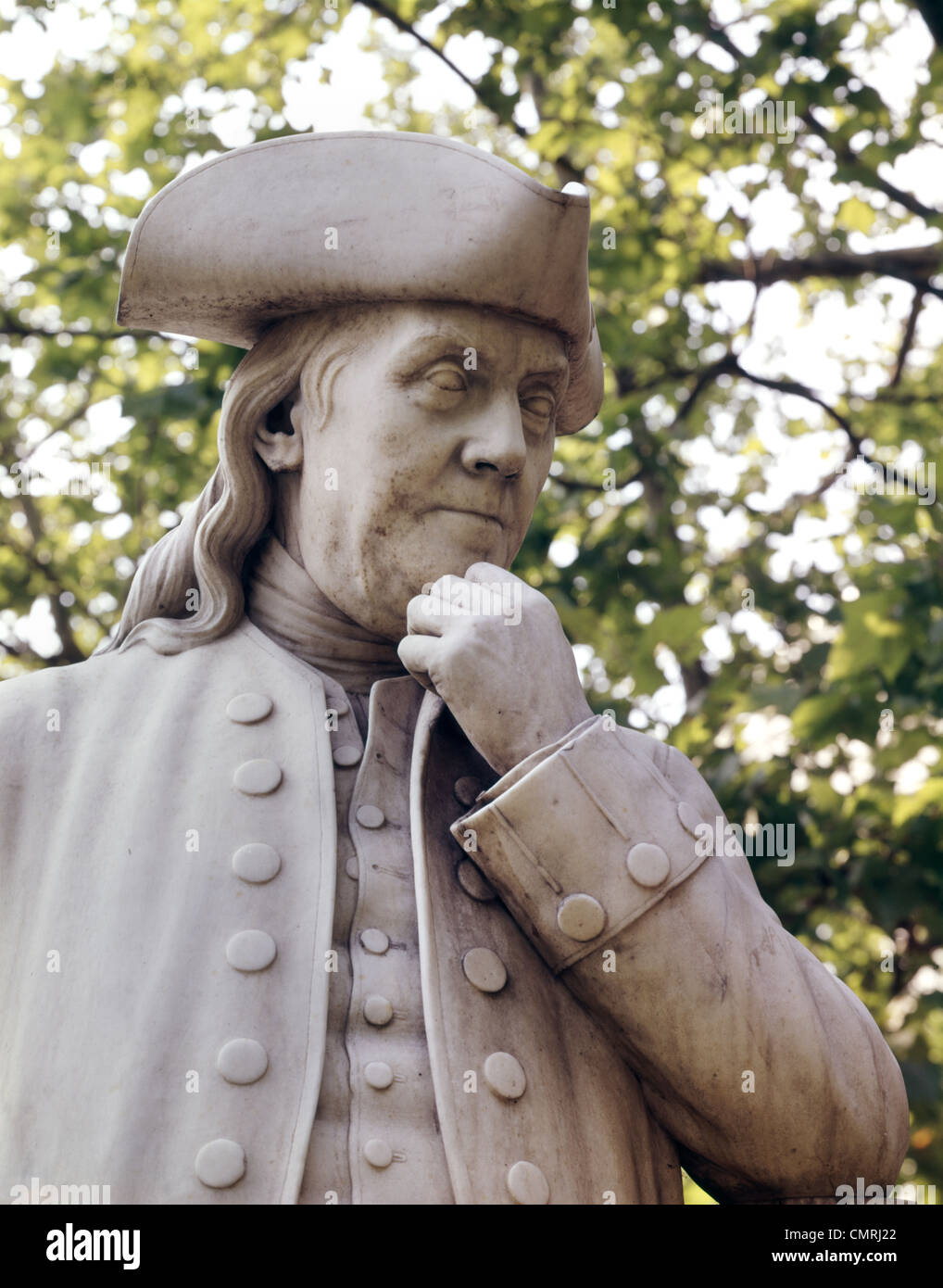 1960s STATUE BENJAMIN FRANKLIN BY HIRAM POWERS NEW ORLEANS LOUISIANA