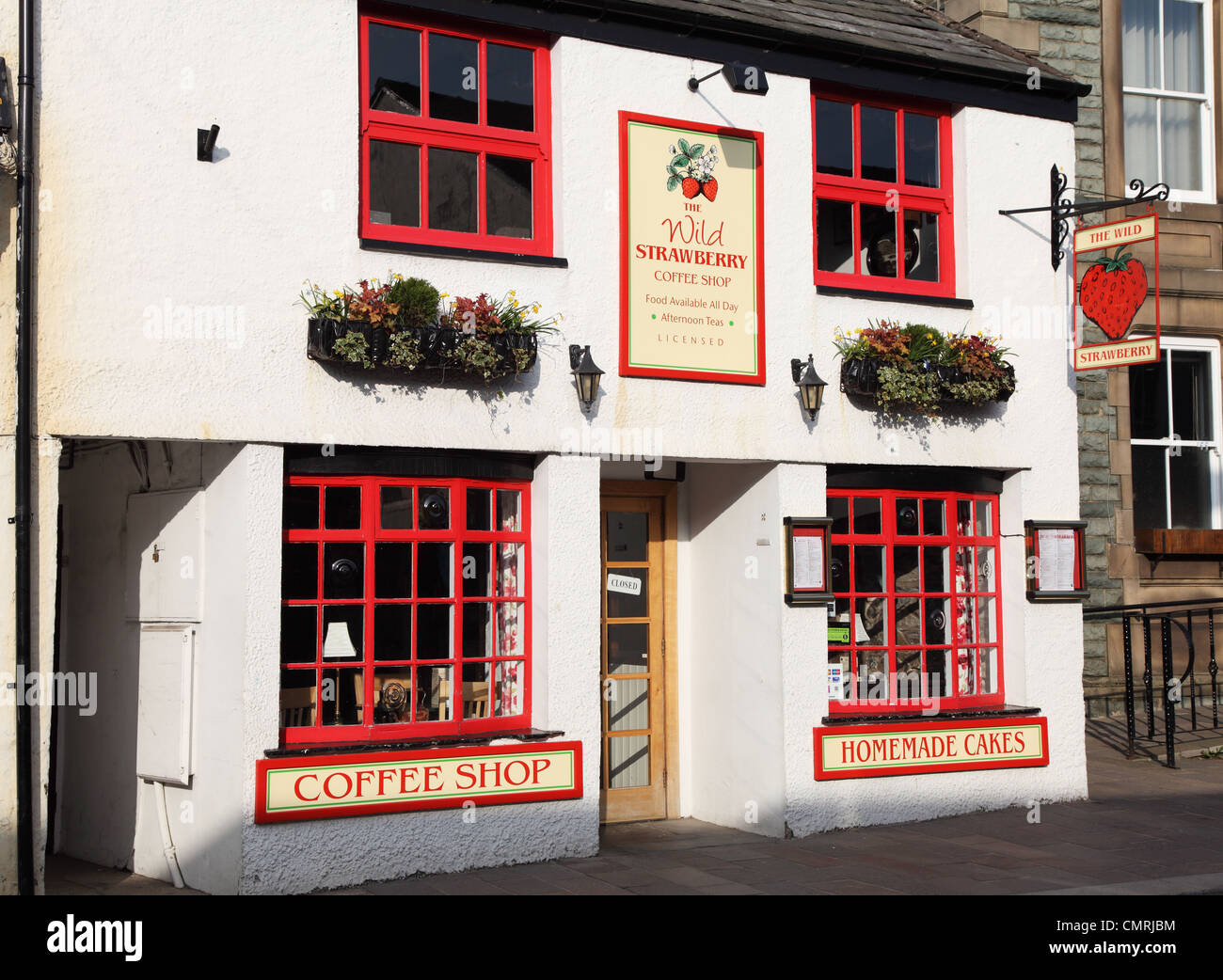 The Wild Strawberry coffee shop Keswick Cumbria NW England UK Stock