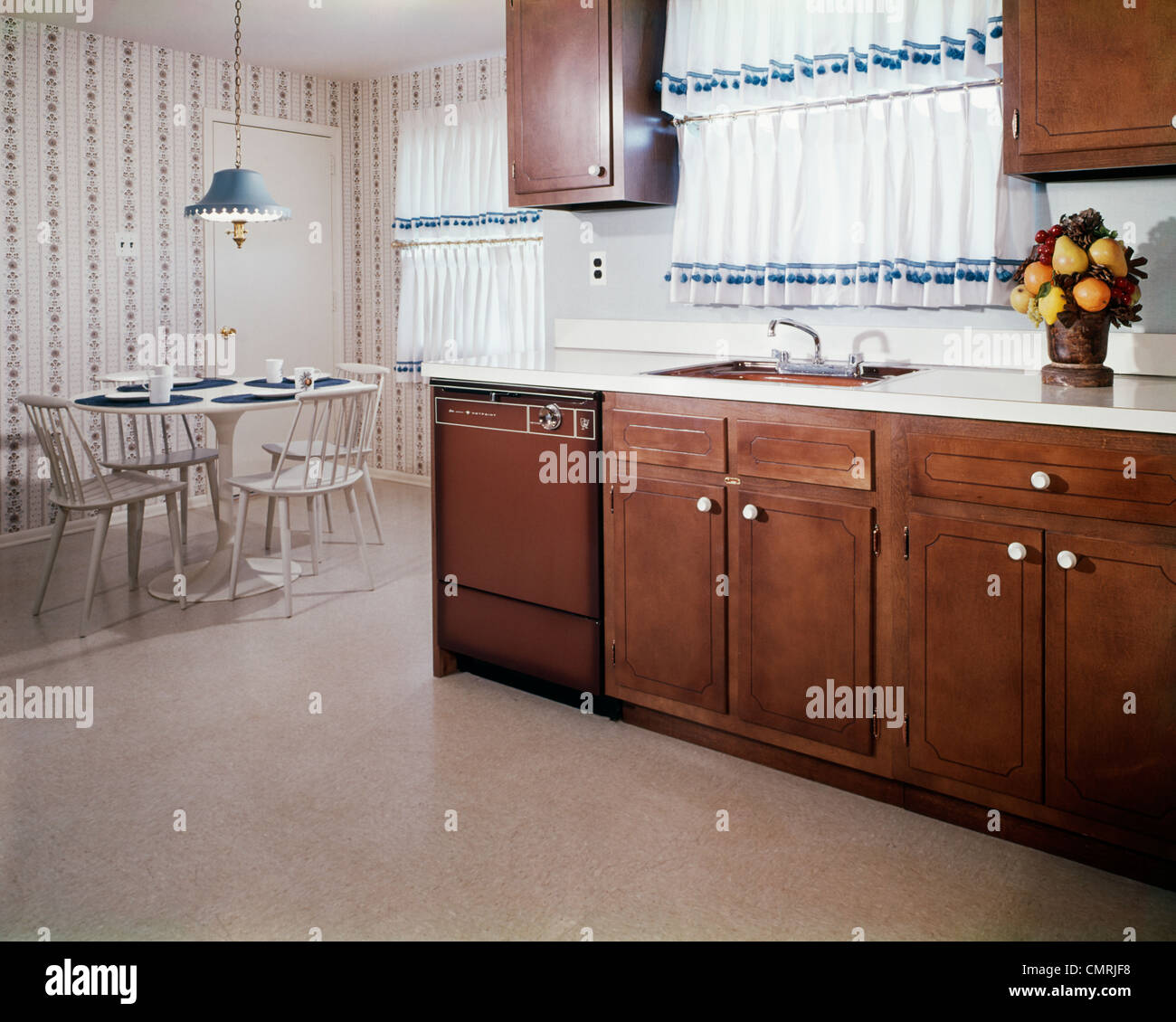 Small wooden drawers, part of wooden furniture in kitchen Stock Photo -  Alamy