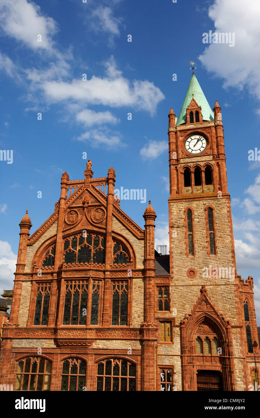 The Guildhall Derry city county londonderry northern ireland uk. Stock Photo